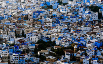 View from the mosque above Chefchaouen.