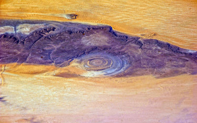 Satellite picture of the Richat Structure